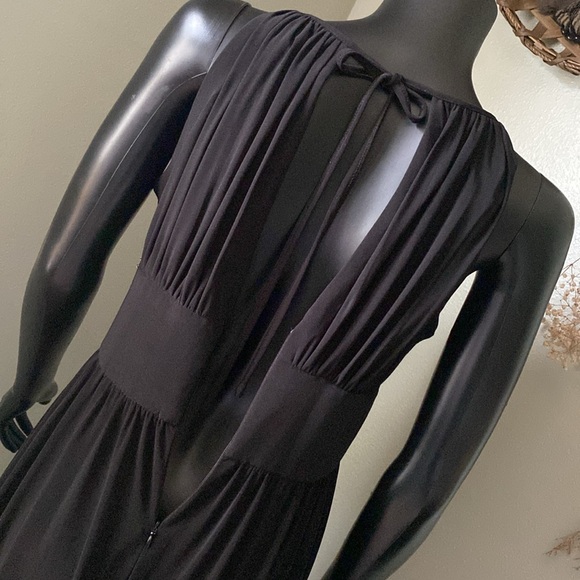 R&M Richards Black Sleeveless Halter Gown Dress - Picture 10 of 11
